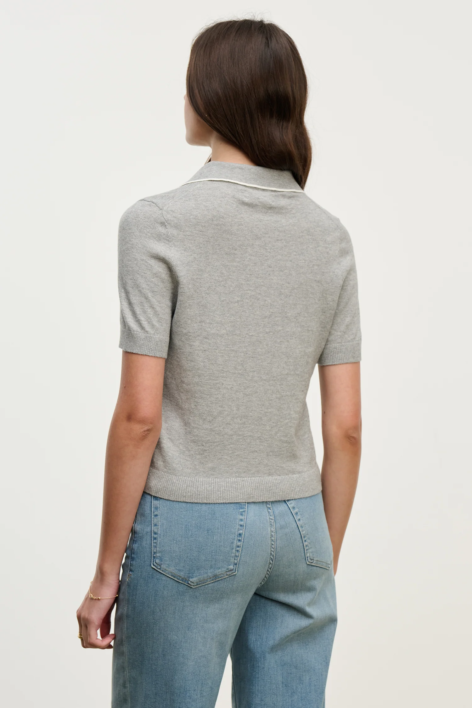 ABELA TOP IN LIGHT HEATHER - Image 3