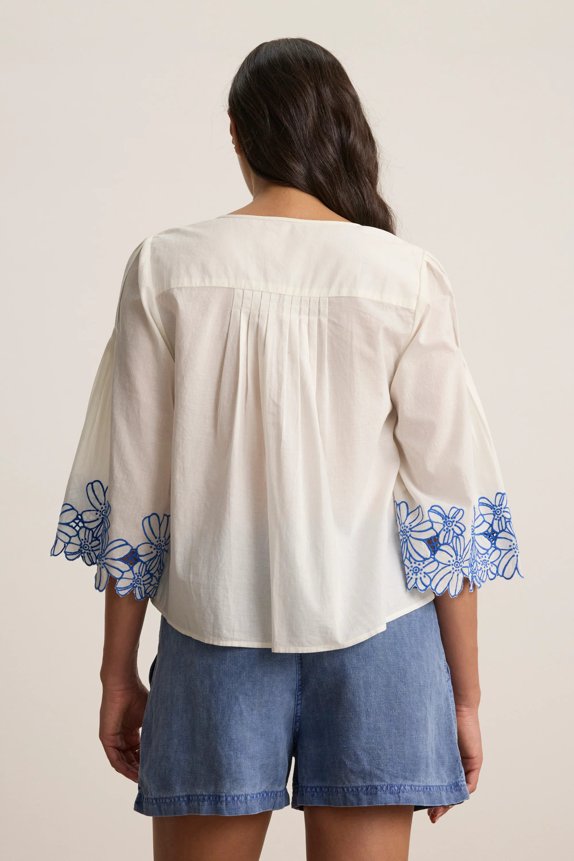 BLAKE TOP IN CREAM/COBALT - Image 3