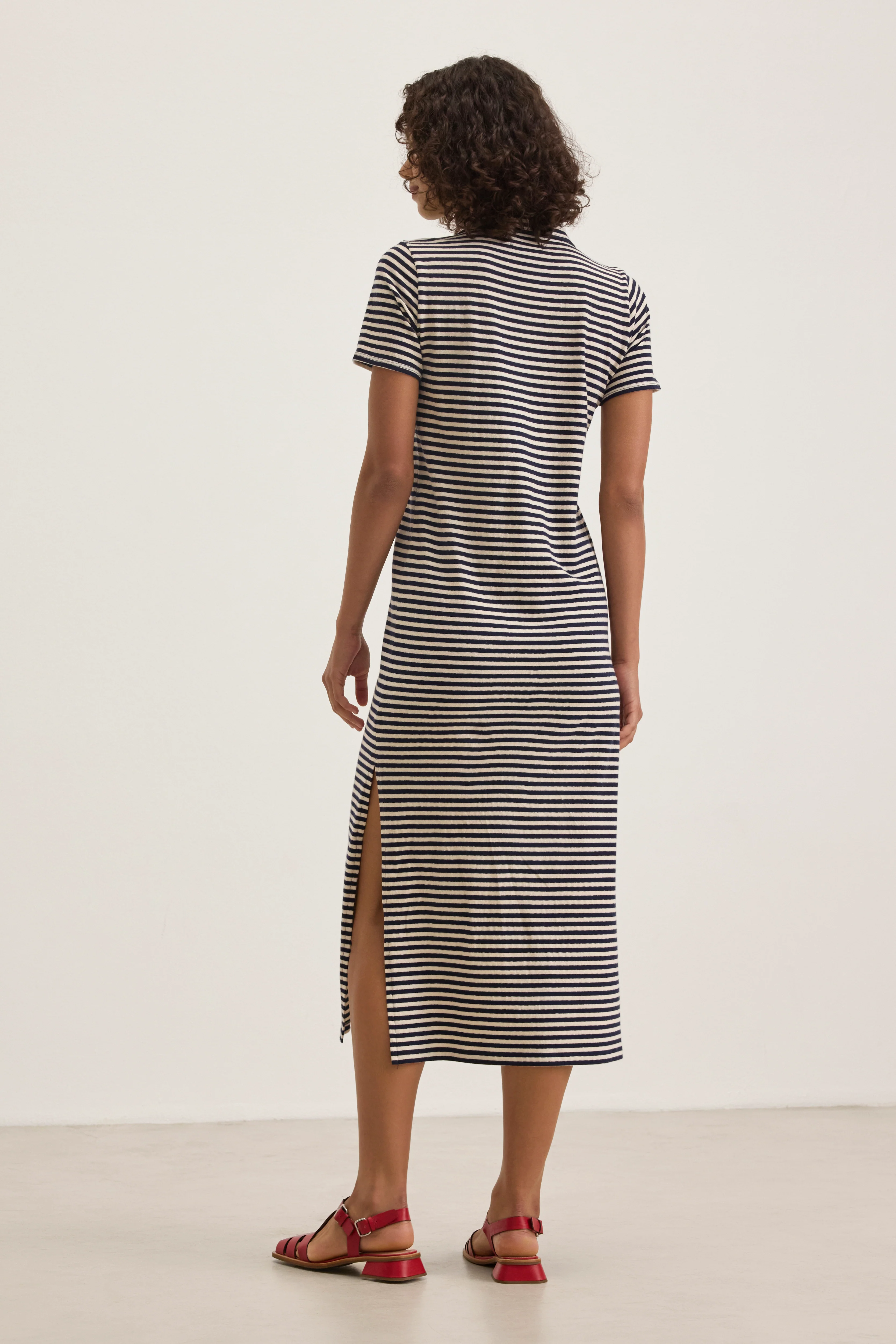 KHAN DRESS IN NAVY - Image 3