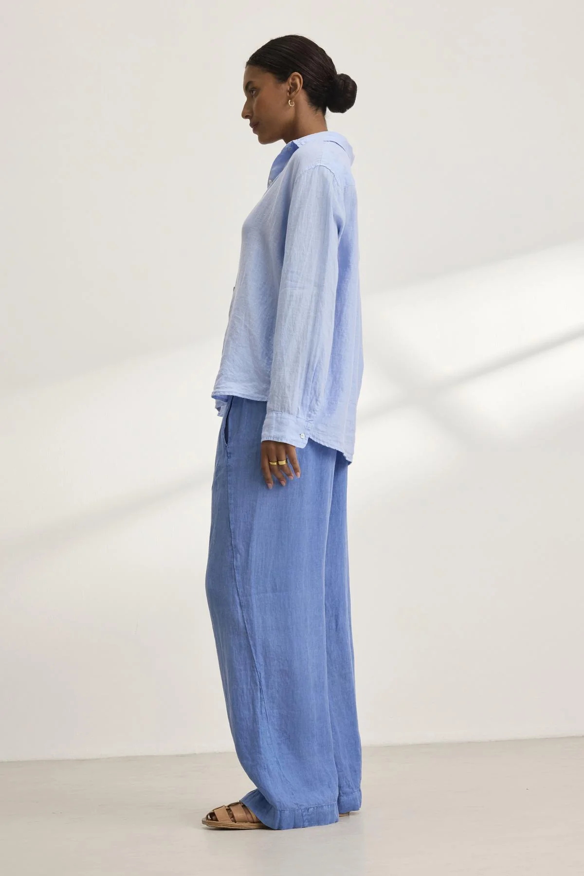 STEPHANIE LINEN PANT IN CHAMBRAY - Image 3