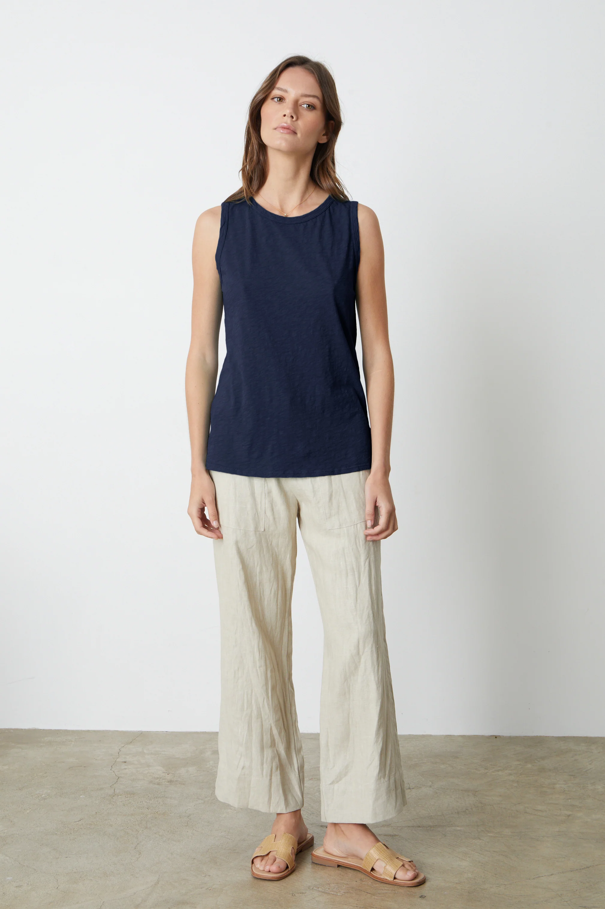 TAURUS COTTON SLUB TOP IN INK - Image 4