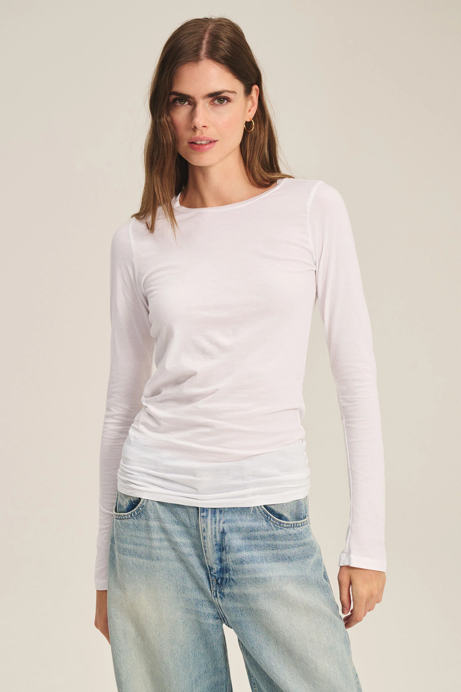 ZOFINA WHISPER CLASSIC T-SHIRT IN WHITE